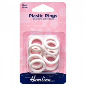 Plastic Rings for Curtains & Tie Backs 15mm (Pack of 10)