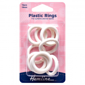 Plastic Rings for Curtains & Tie Backs 19mm (Pack of 10)