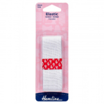Hemline General Purpose Elastic - White - 32mm x 1m