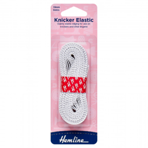 Hemline Knicker Elastic - White - 15mm x 3m