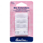 Hemline Bra Back Extenders 38mm - White