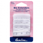 Hemline Bra Back Extenders 50mm - White