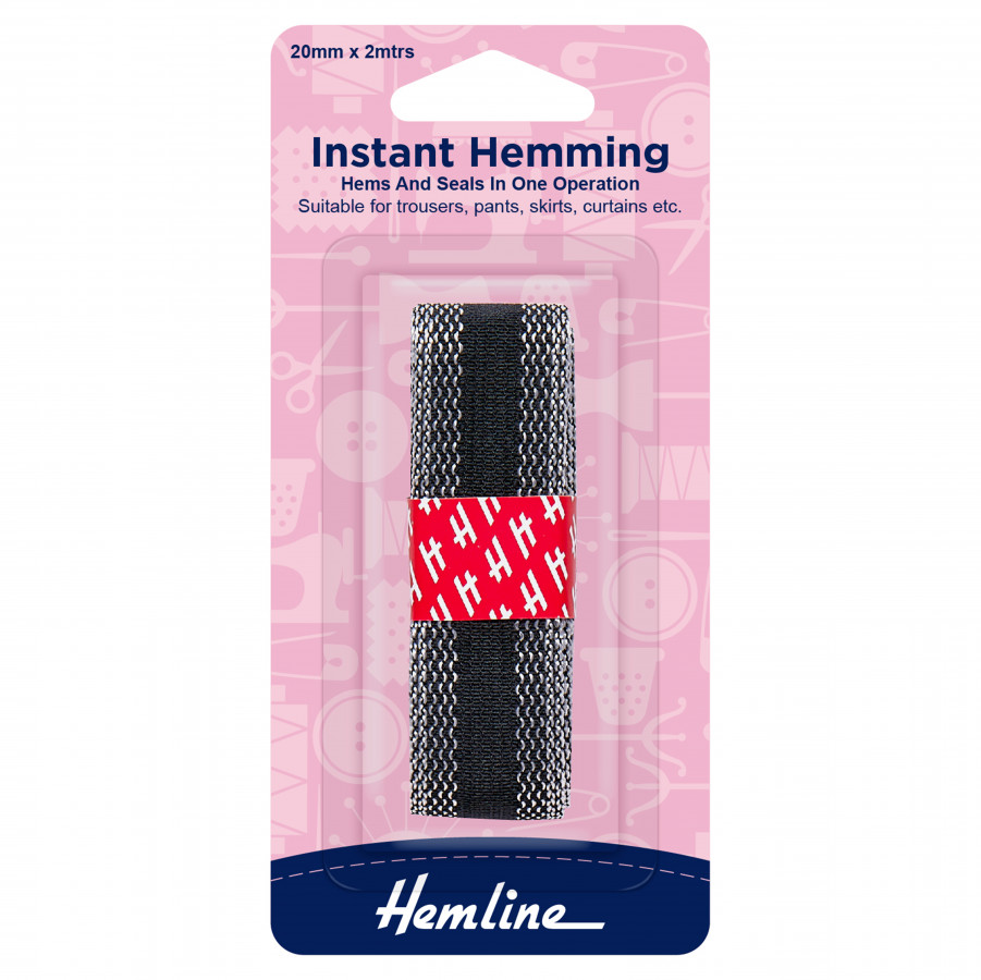 Hemline Instant Hemming - Black (2m x 20mm)