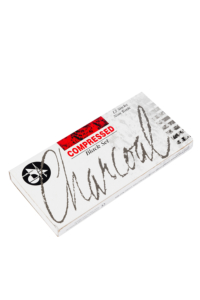 Compressed Charcoal Set of 12 Sticks - Black