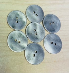 King Cole Round Metal Button BT351 Old Silver