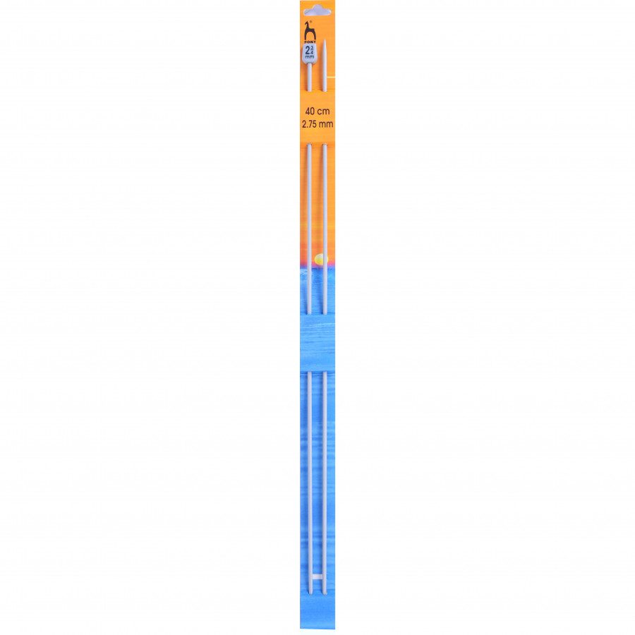 Pony Classic Single Pointed Knitting Pins Pair 40cm - Image 2