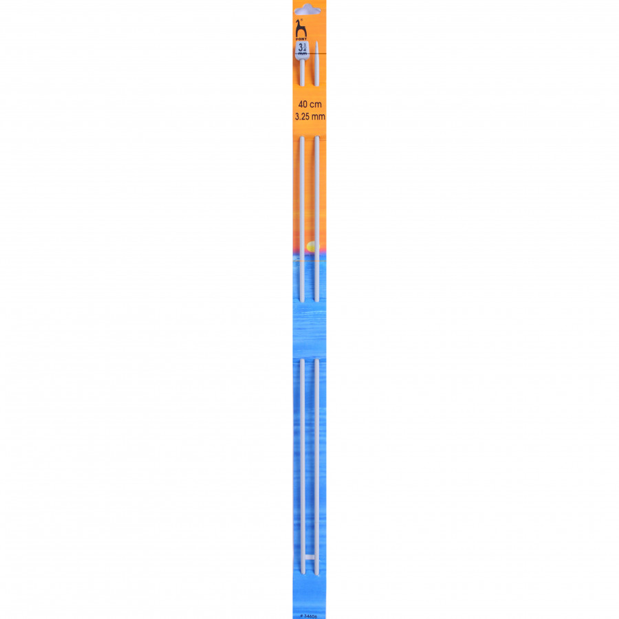 Pony Classic Single Pointed Knitting Pins Pair 40cm - Image 4