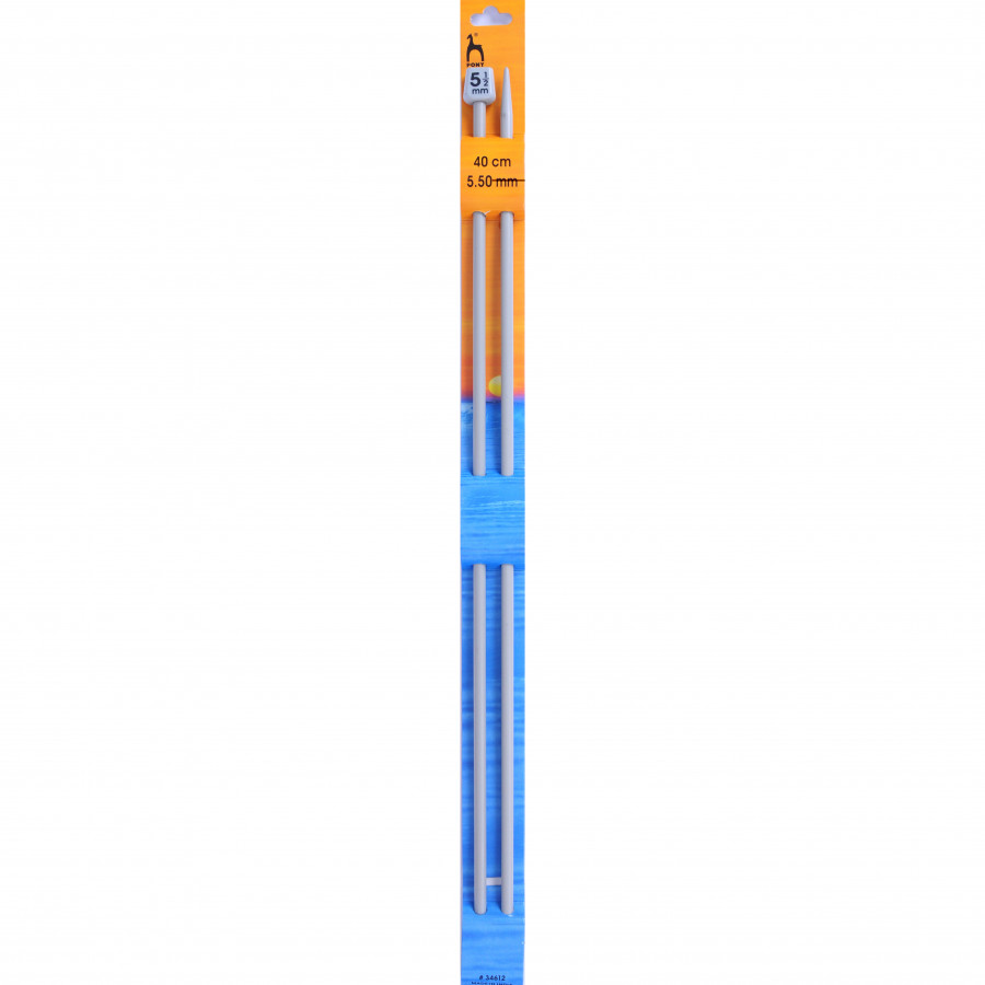 Pony Classic Single Pointed Knitting Pins Pair 40cm - Image 9