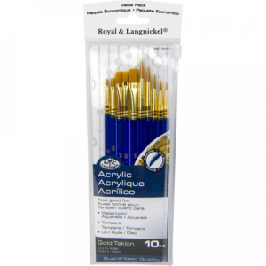 Royal & Langnickel Super Value Golden Taklon Brush Pack