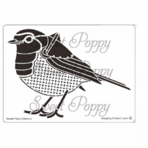 Sweet Poppy Steampunk Robin Stencil