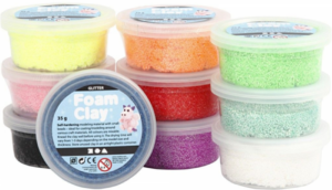 Foam Clay Glitter Self Hardening 10 Pack