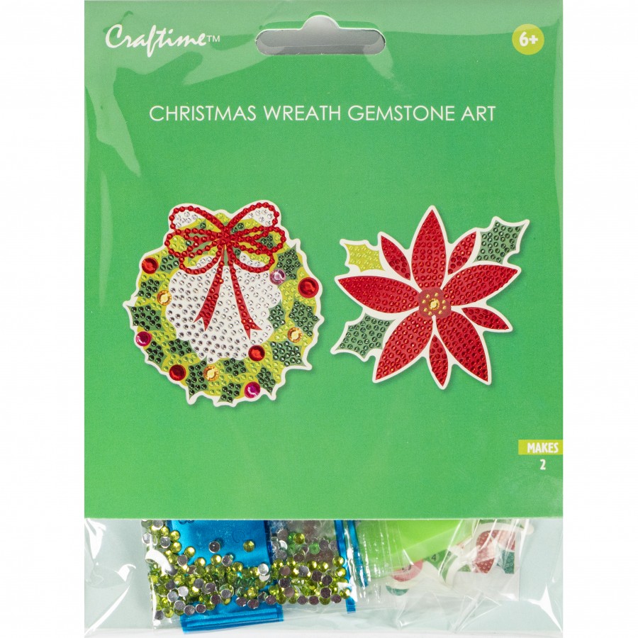 Christmas Wreath Gemstone Art