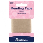 Iron-On Mending Tape: Beige - 100cm x 38mm