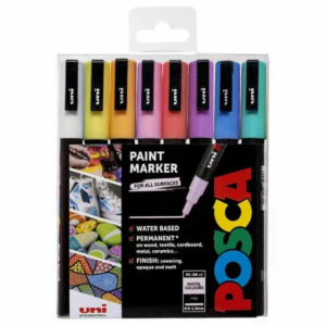Posca Paint Marker 8 Pk Fine Tip Pastel Colour Markers