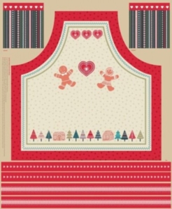 Lewis & Irene Christmas Gingerbread Apron Panel