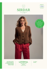 Sirdar Loveful 100% Recycled Yarn Knitted Cardigan Pattern 10764