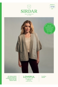 Sirdar Loveful 100% Recycled Yarn Knitted Cardigan Pattern 10768