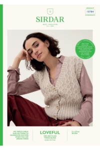 Sirdar Loveful 100% Recycled Knitted Vest  Tweed Blend DK Yarn