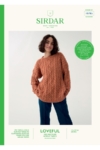 Sirdar Loveful 100% Recycled Tweed Blend DK Yarn Sweater Pattern 10785