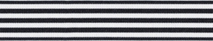 Ribbon: Stripes: 25m x 25mm: Black (per metre)