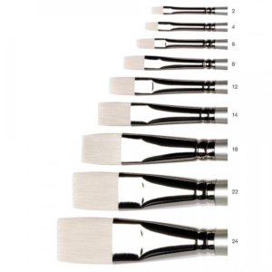 Artisan Synthetic Hog Long Handle Brush - Short Flat / Bright