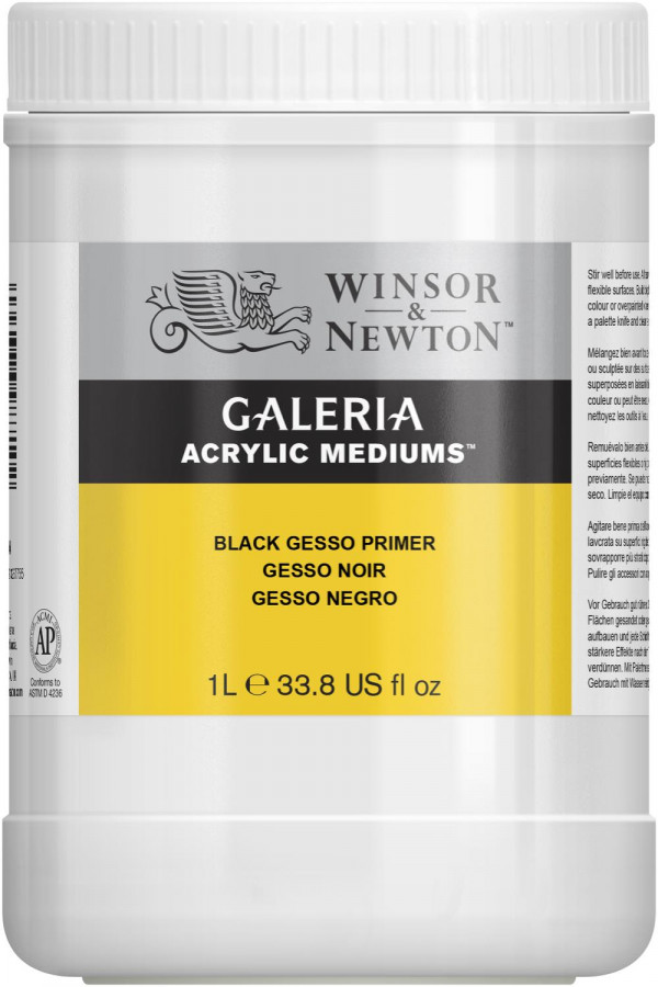 Winsor & Newton Galeria Gesso Primer 1 Litre - Black