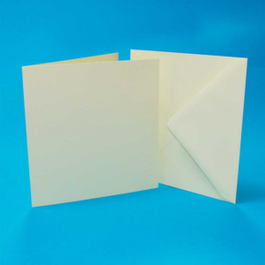 Pack of 25 8"x8" Blank Cards & Envelopes - Ivory