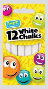 SMILES WHITE CHALKS X 12