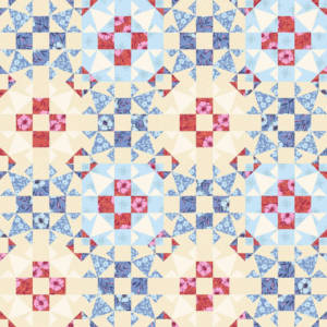 Andover Fabrics Denim Garden Blocks Fabric SOLD BY THE METRE