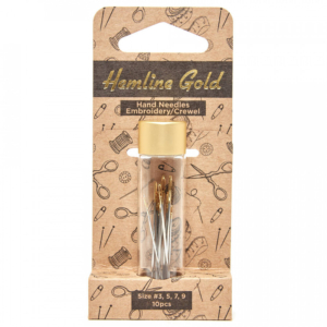 Hemline Gold Premium Embroidery Needles - Sizes 3-9
