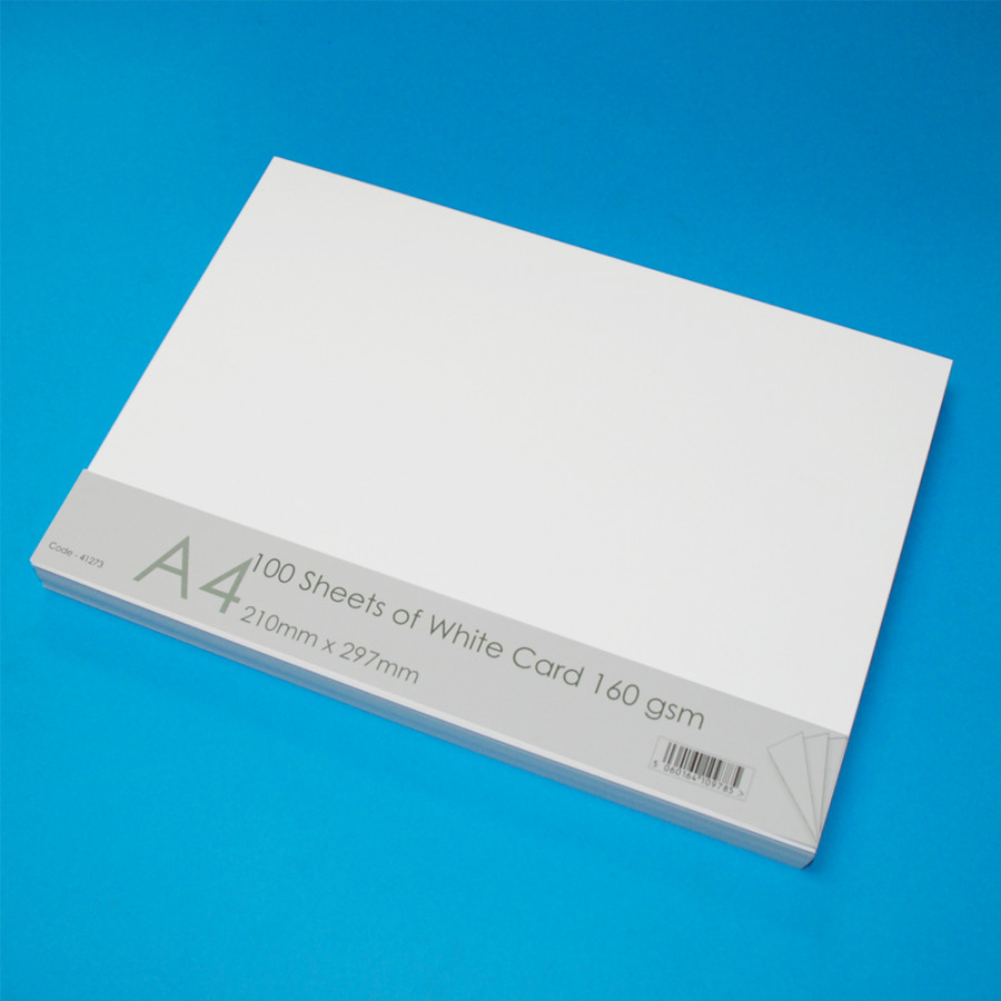 A4 White Card 160gsm - Pack of 100
