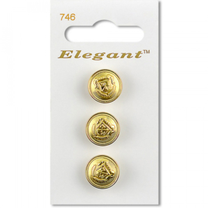 Sirdar Elegant Buttons - Gold 16mm