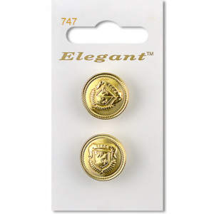 Sirdar Elegant Buttons - Gold 19mm
