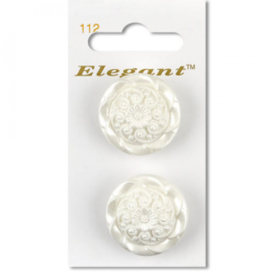 Sirdar Elegant Buttons - White 28mm