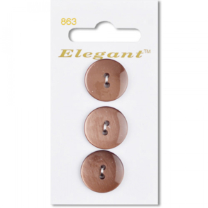 Sirdar Elegant Buttons - Brown 2-Hole 19mm