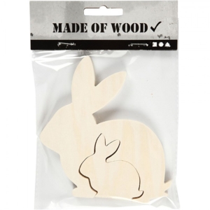 Wooden 2pc Rabbit Figure