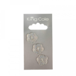 King Cole Flower Buttons - Glitter (Medium)
