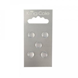 King Cole Domed Round Buttons - Clear (Small)