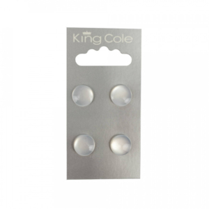 King Cole Domed Round Buttons - Clear (Medium)