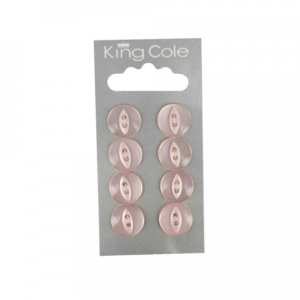 King Cole Fish-Eye Buttons - Pink (Medium)