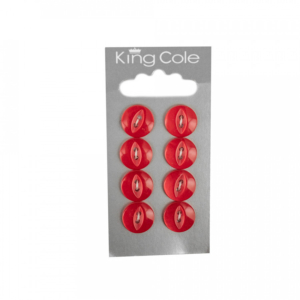 King Cole Fish-Eye Buttons - Red (Small)