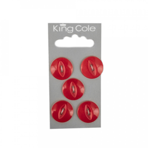 King Cole Fish-Eye Buttons - Red (Large)