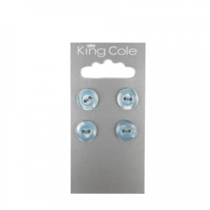 King Cole Round Petal Effect Buttons - Blue (Small)