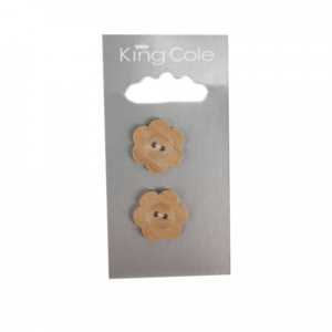 King Cole Flower Buttons - Wood (Medium)