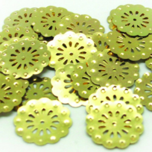 Paper Cellar Embellishments - Small Flower Gold