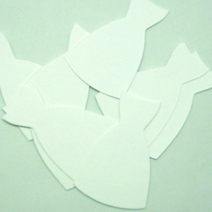 Paper Cellar Embellishments - Wedding Dresses White