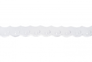 Trim lace Broderie Anglaise Scalloped  White