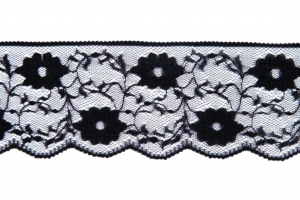 Trim Lace Nylon Black