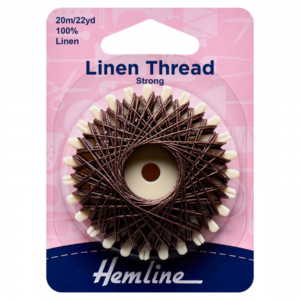Hemline Linen Thread: 10m: Brown