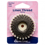 Hemline Linen Thread: 10m: Khaki